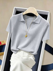 CHOEFULYN | Áo Thun Polo Cổ Sơ Mi Form Slim Fit Màu Xanh Băng