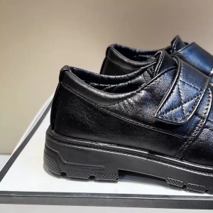 Future seeds black shoes for kids boys PU leather school shoes for kids size 27-38