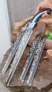 เลื่อยมือแบบพกพา เลื่อยตัดไม้ เหล็กแมงกานีสลายดามัสกัส แข็งแรง SK5-51