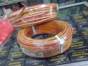 KABEL LISTRIK TEMBAGA SERABUT HYO 2 X 075 50YART KULIT TERLAPIS SELANG PELINDUNG KABEL yang membuat kabel anti air