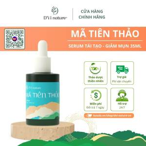 Serum mã tiên thảo DVi nature làm giảm mụn giảm vết thâm gom còi mụn tái tạo làn da và làm sáng da từ thảo dược