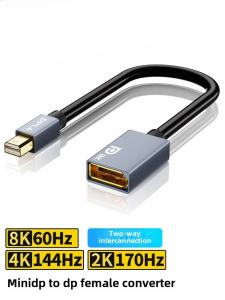 Ult-Unite MiniDP to DP1.4 Mini DisplayPort Thunderbolt 2 Adapter Converter for Laptop Graphics Card Projector Monitor