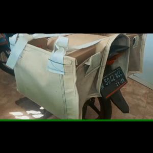 Tas Kurir SUPER TEBAL Kain ZHIP 75 x 55 x 35 Dilengkapi Tali / Tas Ronjot Obrok Motor aqua beras minyak