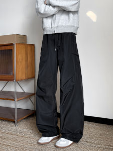 กางเกงลำลองชายสไตล์อเมริกัน ทรงหลวม ทรงตรง กางเกงขายาวทรงหลวม ทรงขากว้าง สไตล์ฤดูใบไม้ร่วง ทรงลำลอง กางเกงทหารพราน