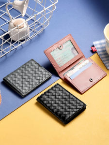 Túi Đựng Thẻ Da Nhỏ Dệt Cho Nam Nữ Túi Đựng Thẻ ATM Đa Chức Năng Túi Đựng Giấy Tờ Xe Hơi Da Mềm Túi Đựng Thẻ Nhỏ Gọn