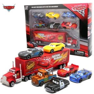 Pixar Car 7-piece/set Childrens Lightning McQueen Jackson Storm Childrens Die Cast Metal Car Model Set Boys Toys