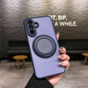 For Samsung Galaxy A57 A37 A33 A26 A17 A14 A05S Case Rotatable Stand Matte Frosted Anti-Shock Camera Lens Protector Hybrid Cover