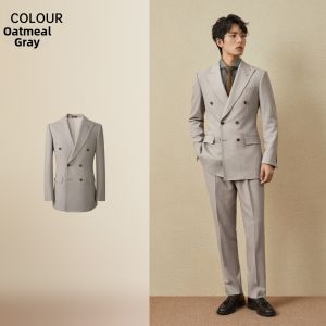 Double Breasted Stripe Business Suit