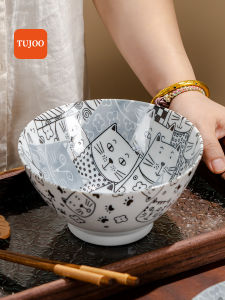 Bát Ăn Trưa Kiểu Nhật Bản Bằng Gốm Sứ Tráng Men Dưới Màu Sắc Hình Mũ Dùng Tại Nhà 2025 Bát Ăn Mì Sợi Bát Đựng Thức Ăn Dùng Cho Mọi Người