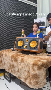 Loa Karaoke Bluetooth S8 Pro 500W – Bass đôi 20cm 8 đường tiếng BT USB micro UHF không dây bảo hành 12 tháng