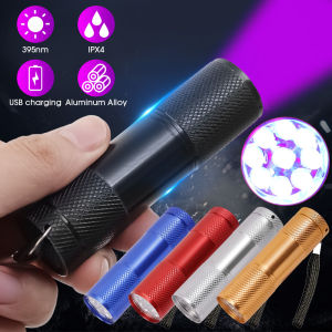 Đèn pin uv 395nm Blacklight 9LED Đèn pin ánh Sáng Đen Mini nước tiểu thú cưng Detector ánh sáng cho Chó mèo