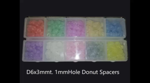 6X3mm Donut Spacer Spacers Acrylic Wheel bead Button beads DIY Bracelet Keychain Jewelry Accessories