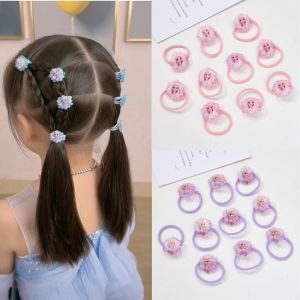 Elsa Princess Hair Ties 10 Pack Childrens Hair Accessories Baby Girl Ice And Snow Festival Elastic Hair Bands Fashionable Hair Ornaments