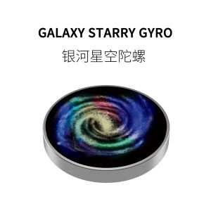 Fun Ho Galaxy Star Coin Top EDC Stainless Steel Rotating Desktop Toy for Adults Stress Relief Sparkling Coin Gyro Traditional Toy