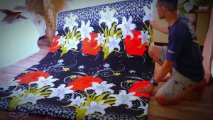 Kasur Busa ROYALFOAM Lipat Tebal Motif Elegan Premium / Karpet