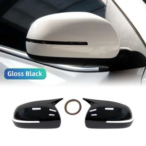 Car Rearview Mirror Cover Trim Rearview Mirror Cap Housing Sticker Decoration For Kia Forte K3 Cerato 2010-2018 ABS Carbon Fiber