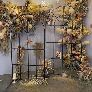 New Chinese Style Wedding Stage Decoration Iron Art Arch Gate Background Screen Props Pathway Indicators Scene Decorations