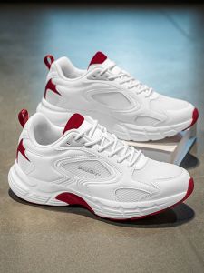 Ultra-Light Mens Running Shoes Breathable Mesh Upgraded Version of Dads Old School Sports Sneakers White Casual Comfortable