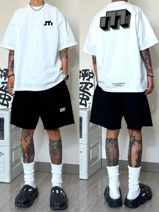 American Retro Letter Print Heavyweight Pure Cotton Mens Summer Short Sleeve T-Shirt Trendy Street Loose Top INS Fashionable Casual Tee