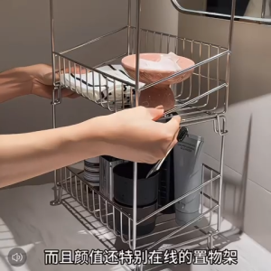 Ⓜ️ZEROIDEASⓂ️ SS201 Stackable Countertop Storage Rack Seasoning Stands Seasoning Holders Seasoning Rack/ Spices Stands/ Spices Holders/ Spices Rack/ Kitchen Organizer Rack/ Kitchen Rack/ Kitchen Shelf/ Countertop Organizer Rack / Bathroom Storage Rack