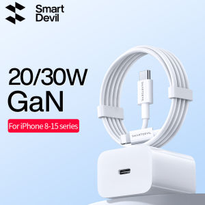 SmartDevil 30W 20W GaN PD Type C Fast Charger for iPhone 15  Pro Max 14 13 12 pro max iPad Samsung S25 Ultra S22 Huawei Xiaomi