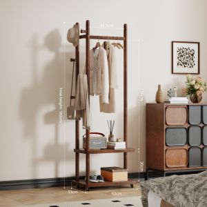 TINGXU | Portable Wooden Coat Rack