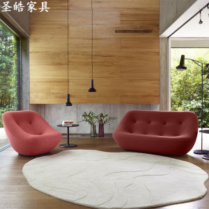 Casual Rotating Fabric Sofa Chair Bonnie Single Person Combination Chair Luxury Small Apartment Living Room Wooden Structure Sponge Filling