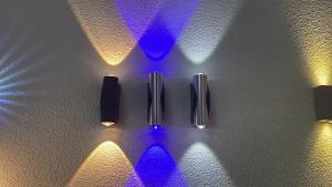 SXH led Aluminum Wall Lamp Fashion Creative Door Head Luminous Small Wall Lamp Brushed Aluminum Stair Corridor Living Room Bedside Lamp