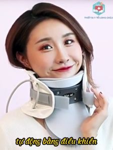 Đai hơi kéo giãn cột sống cổ hỗ trợ giảm đau vùng cổ do thoái hóa thoát vị đĩa đệm chất liệu an toàn dễ dàng sử dụng