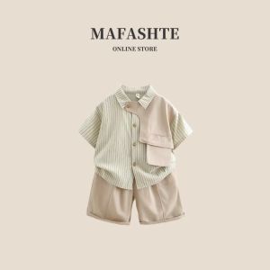 BOGUXIONG | Trendy Stripe Shirt Set for Kids