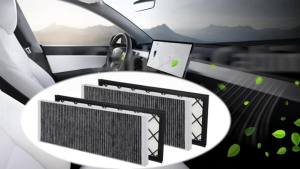4pcs Automotive Air Filter Kit Fit For Tesla Model Y 2020-2024 Cabin Air Filters Replace Filters With Activated Carbon