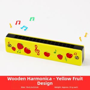 QAT | Childrens Early Learning Toy Double-row 16 Hole Harmonica