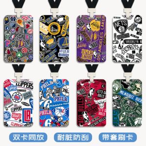 วิทยาเขตนักเรียนปิ๊กอัพสำหรับบัตรธนบัตรบัตรประจำตัวตรากระเป๋าเก็บบัตรกล่องป้องกันกันน้ำทนทานต่อการฉีกขาดบาสเกตบอล NBA ของนักรบปัตตาเลี่ยนตาข่าย76ers