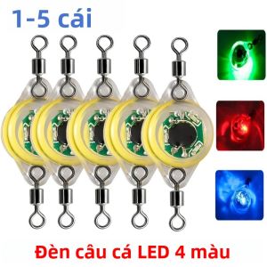 5-1 Chiếc Đèn Câu Cá LED Nhấp Nháy 4 Màu Hình Mắt Mực Dưới Nước Mồi Câu Phát Sáng Thu Hút Cá Phụ Kiện Câu Cá Biển Sâu