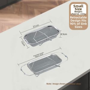 Expandable 3D Stainless Steel Drying Basket Multi-Purpose Fruit and Vegetable Rack