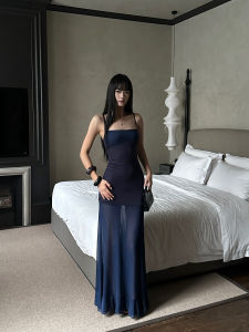 VENUIE | Elegant Net Stitched Mermaid Dress with Waist Cinching