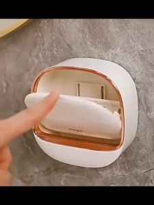 SOLIDHOME Soap Box Wall-Mounted Soap Holder Organizer Soap Dispenser Bathroom Accessories