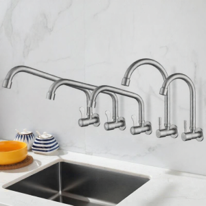 QIANGMU | Vòi Nước Lạnh Đa Năng Treo Tường 304 Thép Không Gỉ