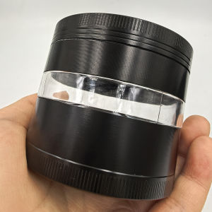 63MM Herb Metal Grinder 2.5 inch Big Clear Transparent Storage Chamber Spice Mill Metal Grinder