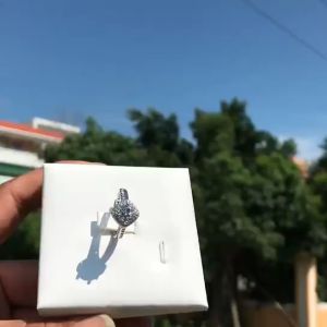 Cincin Moissanite Luxury JZ207 Wanita: Perhiasan Aksesori yang Dapat Disesuaikan