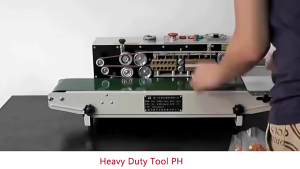 NANWEI FR900/400 Plastic Bag Band Sealing Machine Sealer fully automatic sealer Sealing speed: 0-12m/min【Vertical shelf】+【Height adjustable】+【 Printable Date】+【Digital TemperatureControl】+【Emergency Stop】+【Copper Heating】