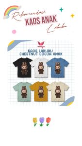 Kaos Distro Labubu Chestnut Cocoa Anak Laki Laki Perempuan Tangan Pendek Usia 1-11 Tahun K169