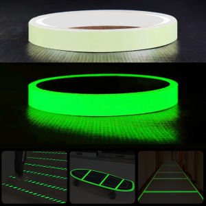 Glow-in-the-dark Tape Self-adhesive Sticker Removable Luminous Tape Fluorescent Glowing Dark Striking Night Safety Warning Tape