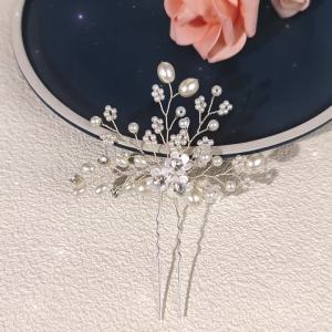 Pearl U-shaped Hair Clip Fork Hair Jewelry Headpiece Headwear Gift Wedding Bridal Hair Accessories Rhinestone Hairpins