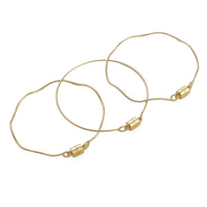 60Mm 1 cái/túi 14K đồng thau mạ Vàng Vòng Dòng Nam Châm Bangle Vòng Đeo Tay Cho Tự Làm Phụ kiện làm đồ trang sức
