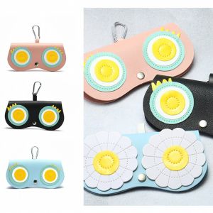 【♡Lovely girls house♡】กระเป๋าแว่นตาแฟชั่น ลาย การ์ตูนเคสใส่แว่นตา บักเทียบแบบแขวน แว่นตาจัดระเบียบเสริมสร้างจมูก พุ่งผ้าแฟชั่น หรืออาบน้ำเงิน