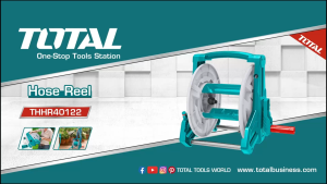 TOTAL สายฉีดน้ำ+สายยางโรลตั้งพื้นพร้อมหัวฉีดและข้อต่อก๊อก รุ่น THHR20124 THPH2001