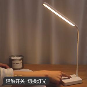 Đèn bàn học THANH DÀI tích điện 3 màu chống cận tăng giảm độ sáng thiết kế hiện đại tiện dụng