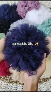 Scrunchie Ikat Rambut Hijab Soft Tulle Jumbo Dalaman Cepol Hijab