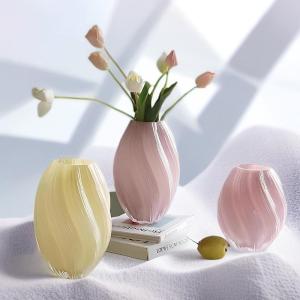 European Handmade Malt Sugar Color Glass Vase